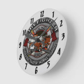 名誉消防士時計 ラウンド壁時計 (傾斜)