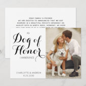 名誉犬のたった今結婚しました結婚発表 セーブザデート (正面/裏面)