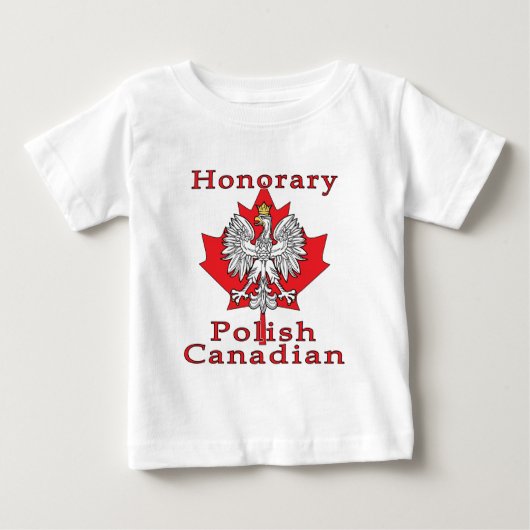 名誉職ポーランド人カナダ ベビーTシャツ (正面)