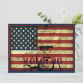 名誉退役軍人日7.5インチx 5.5招待状カード 招待状 (スタンド正面)