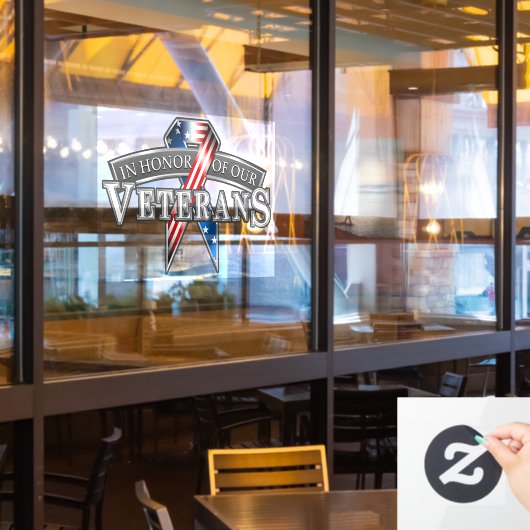 名誉退役軍人 ウィンドウサイン (レストラン窓)