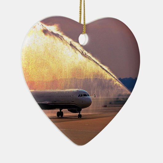 名誉飛行ハートの形のオーナメント セラミックオーナメント (右)