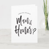 名誉|の原稿のスタイルのカスタムな結婚式の人 カード (正面)