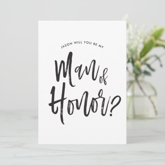 名誉|の原稿のスタイルのカスタムな結婚式の人 招待状 (スタンド正面)