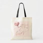 名誉/バラ金ゴールドスクリプトのPixDezinesフェイク Matron トートバッグ (正面)