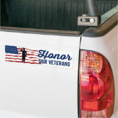 名誉Our退役軍人メモリアルデー退役軍人の日 バンパーステッカー (トラック上)