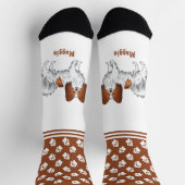 名赤と白前と前足のパピロン犬 ソックス (上部)