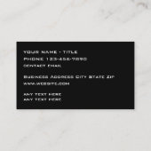 名車のクール刺銀線グラフィック 名刺 (裏面)