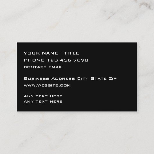 名車のクール刺銀線グラフィック 名刺 (裏面)