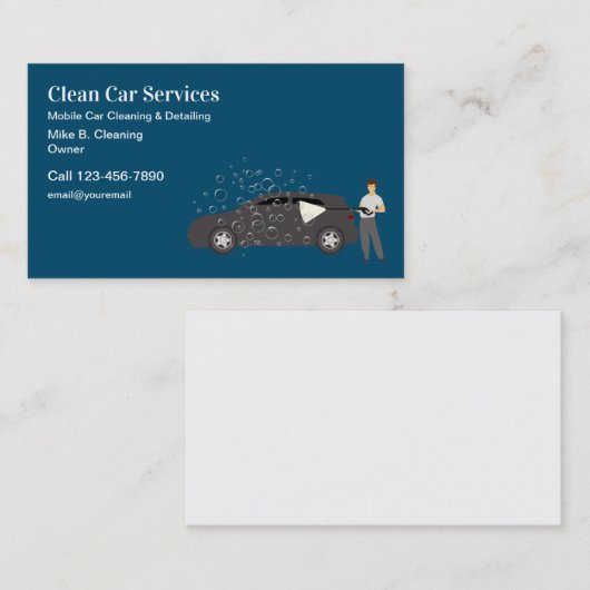 名車の刺を詳細化した車 名刺 (正面/裏面)