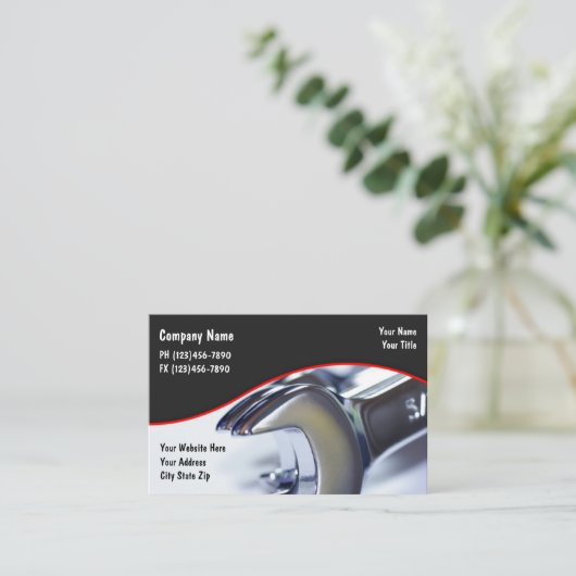 名車の刺デザイン 名刺 (スタンド正面)