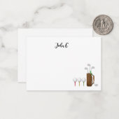 名車ゴルファーのクラブイオンボール付きゴルフ ノートカード (正面/裏面インサイチュ)