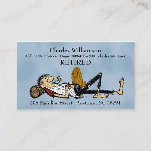 名退職した刺RipVanWinkle & Hound画像 コーリングカード (正面)