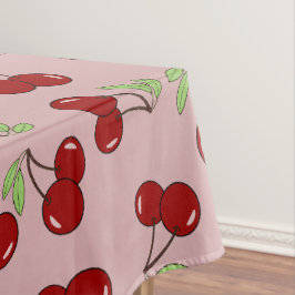 名門私立校風のさくらんぼチェック板パターン テーブルクロス