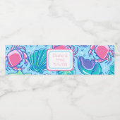 名門私立校風のの結婚ビーチシェルカニカスタム ペットボトルラベル (シングルラベル)