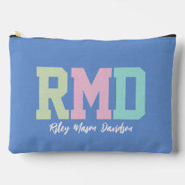 名門私立校風のイニシャルかわいいトレンディーperiwinkle写真 アクセサリーポーチ