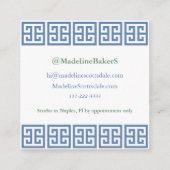 名門私立校風のインテリアデザイナー・モノグラム・バナナ・ツリー スクエア名刺 (裏面)