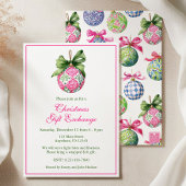 名門私立校風のオーナメントパーティー 招待状