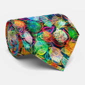 名門私立校風のカラフル抽象芸術 ネクタイ (ロール)