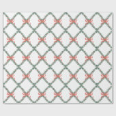 名門私立校風のクリスマスのトレリス ラッピングペーパー (フラット)