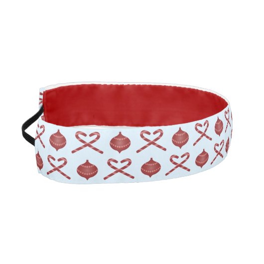 名門私立校風のクリスマスキャンディーケーン アスレチックヘッドバンド (左)