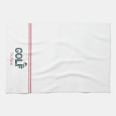 名門私立校風のクリスマスゴルフブルーグリーンアーガイルカスタム キッチンタオル (横)