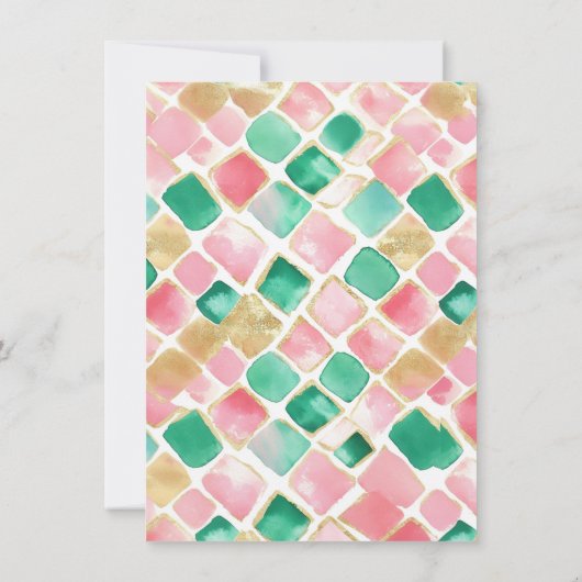 名門私立校風のクリスマスツリーパーティー 招待状 (裏面)