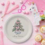 名門私立校風のクリスマスパーソナライズされたの木 ペーパープレート (パーティー)