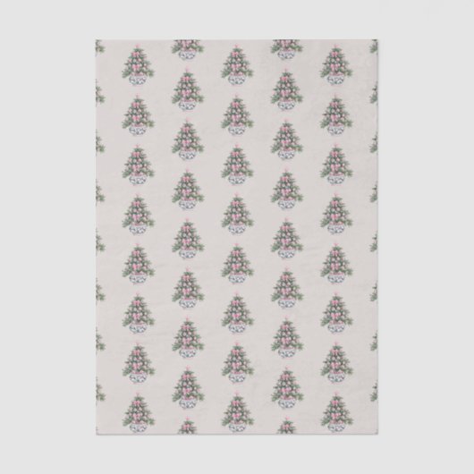 名門私立校風のクリスマスパーソナライズされたの木 薄葉紙 (正面)