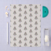 名門私立校風のクリスマスパーソナライズされたの木 薄葉紙 (クラフト)