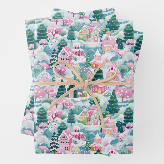 名門私立校風のクリスマス包装紙 ラッピングペーパーシート (インサイチュ)