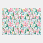 名門私立校風のクリスマス包装紙 ラッピングペーパーシート (正面3)