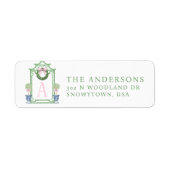 名門私立校風のクリスマス塔 ラベル (正面)