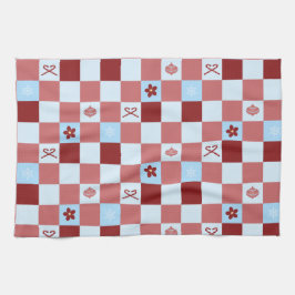 名門私立校風のクリスマス キッチンタオル