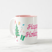 名門私立校風のクリスマス ツートーンマグカップ (正面左)