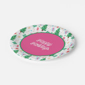 名門私立校風のクリスマス ペーパープレート (アングル)