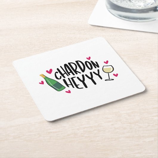 名門私立校風のシャルドおもしろいネ スクエアペーパーコースター (アングル)