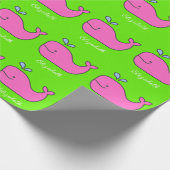 名門私立校風のシロザメパーソナライズされた ラッピングペーパー (角)