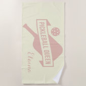 名門私立校風のスタイリッシュガーリー球 ビーチタオル (正面)