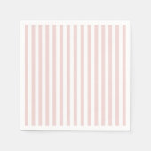 名門私立校風のストライプの スタンダードカクテルナプキン (正面)