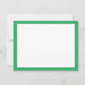 名門私立校風のストライプピンク&ブライトグリーンかわいいガーリー ノートカード (裏面)