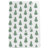 名門私立校風のチャイノアイセリークリスマスツリーハッピーホリデー ミディアムペーパーバッグ (裏面)