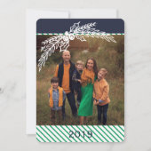 名門私立校風のドッパーソナライズされたトストライプHolly 2フォトカード シーズンカード (正面)