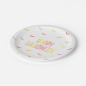 名門私立校風のハッピーハローウィン ペーパープレート (アングル)