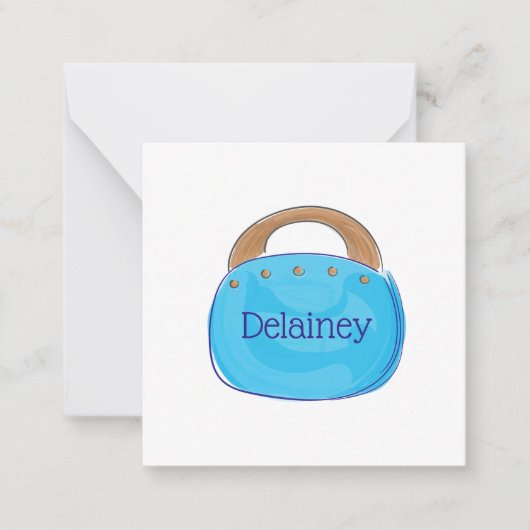 名門私立校風のバミューダバッグパーソナライズされた ノートカード (正面)