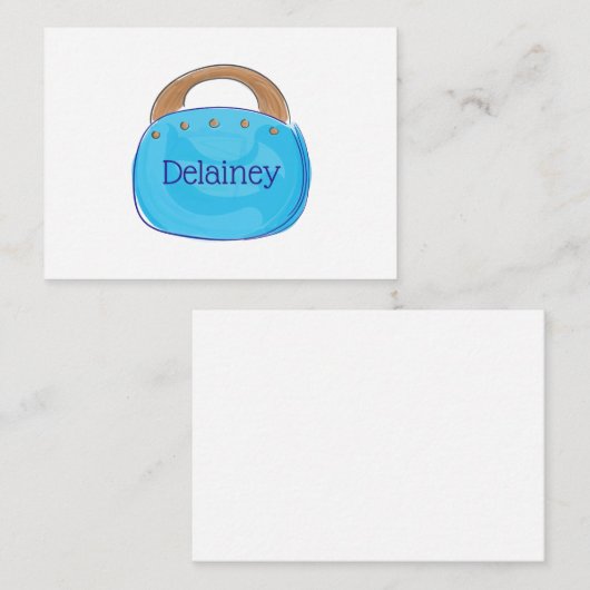 名門私立校風のバミューダバッグパーソナライズされた ノートカード (正面/裏面)