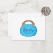 名門私立校風のバミューダバッグパーソナライズされた ノートカード (正面/裏面インサイチュ)