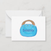 名門私立校風のバミューダバッグパーソナライズされた ノートカード (正面)