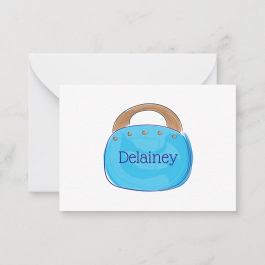 名門私立校風のバミューダバッグパーソナライズされた ノートカード (正面)