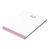 名門私立校風のパーソナライズされたイニシャル ノートパッド (回転)